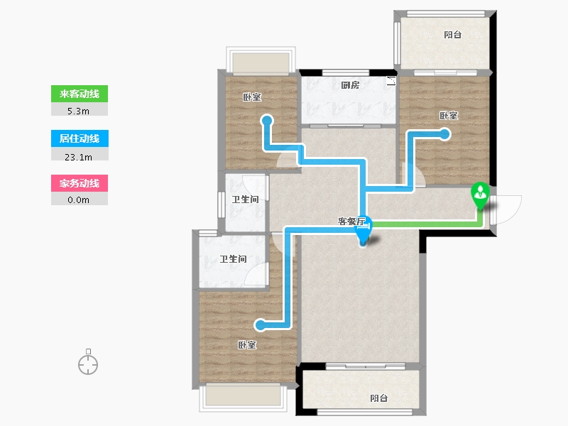 广东省-汕头市-和平金丰广场-110.98-户型库-动静线