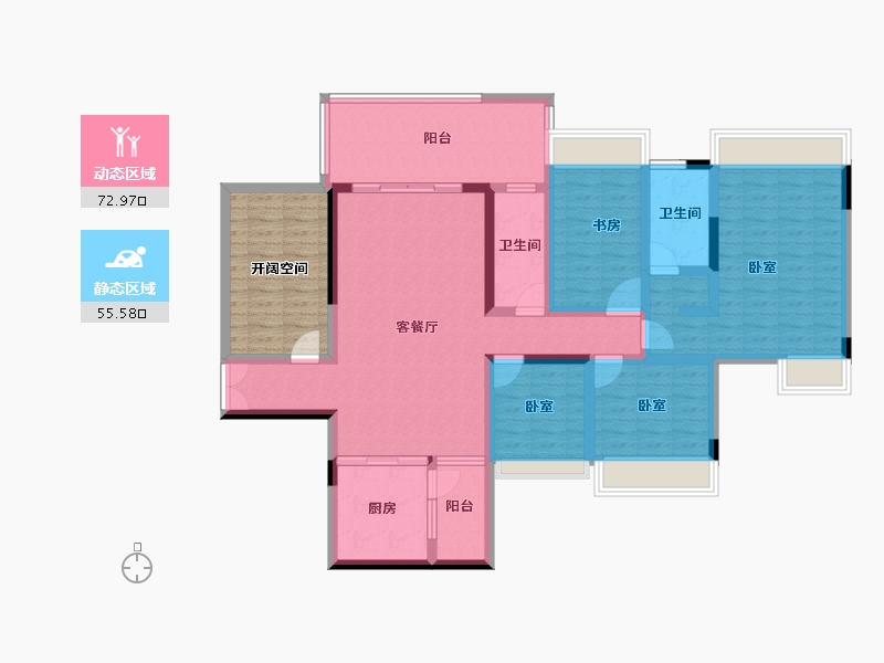 广东省-湛江市-康馨嘉园-125.59-户型库-动静分区