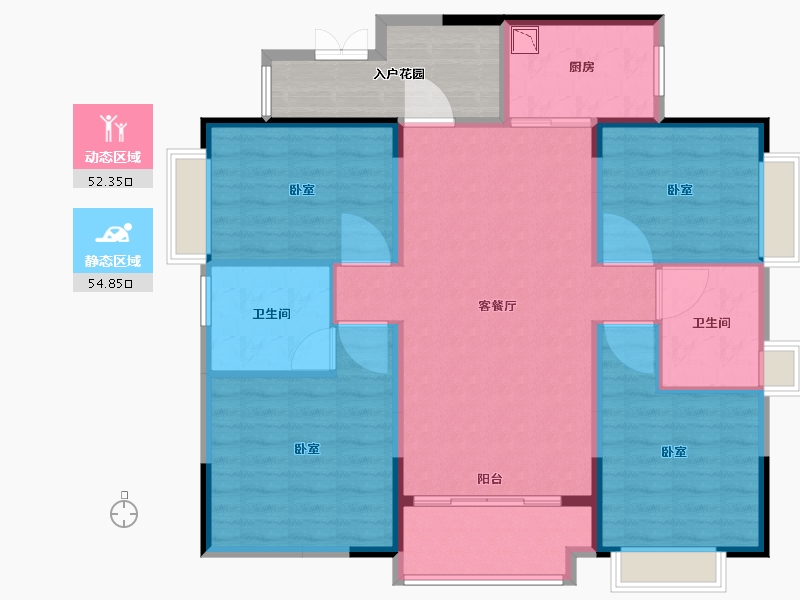 广东省-广州市-龙湖首开天宸原著-105.01-户型库-动静分区