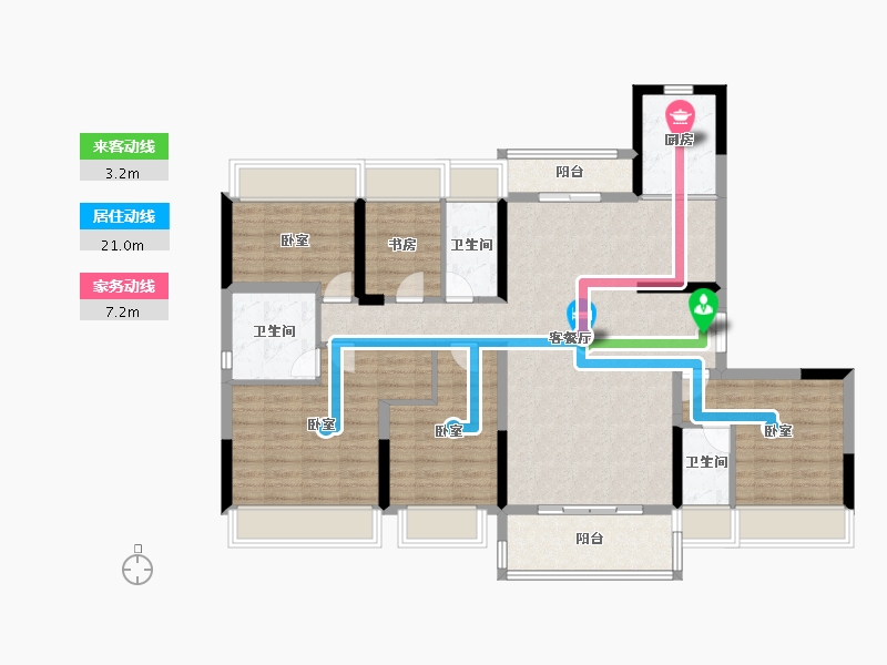 湖北省-黄石市-碧桂园湖光山色-114.00-户型库-动静线