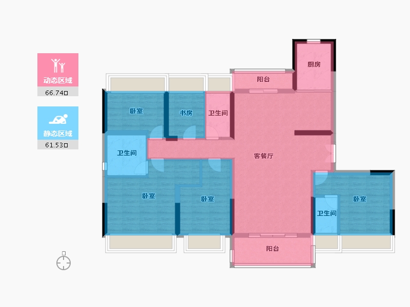 湖北省-黄石市-碧桂园湖光山色-114.00-户型库-动静分区