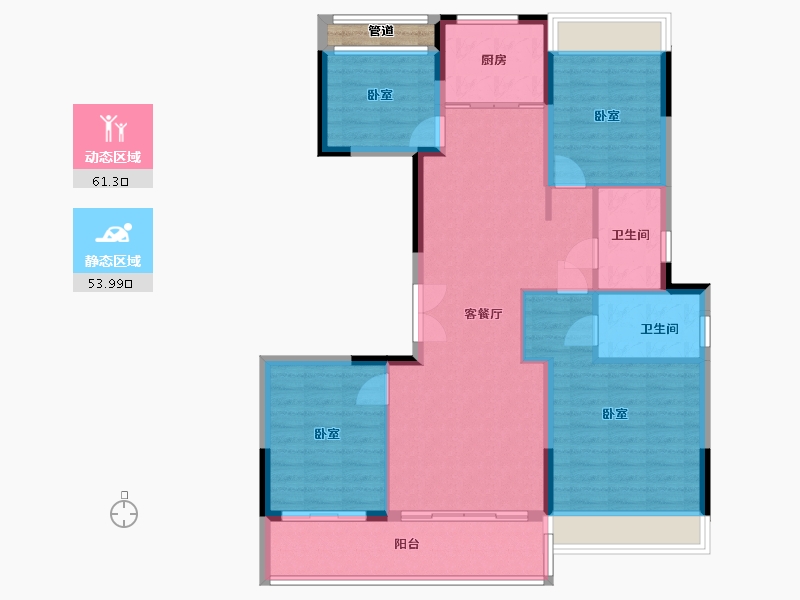 浙江省-温州市-华鸿大发瑞祥壹号-106.01-户型库-动静分区