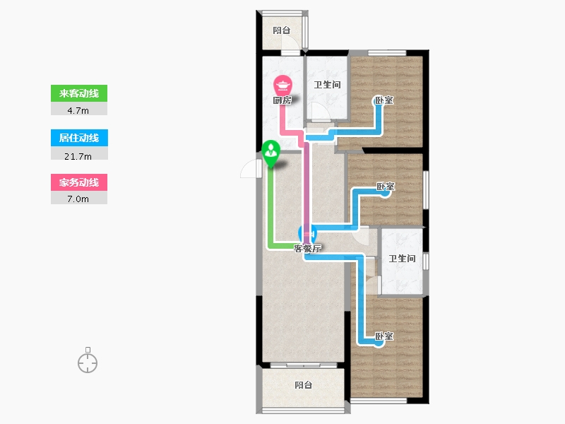 河南省-许昌市-恒大悦龙台-95.92-户型库-动静线