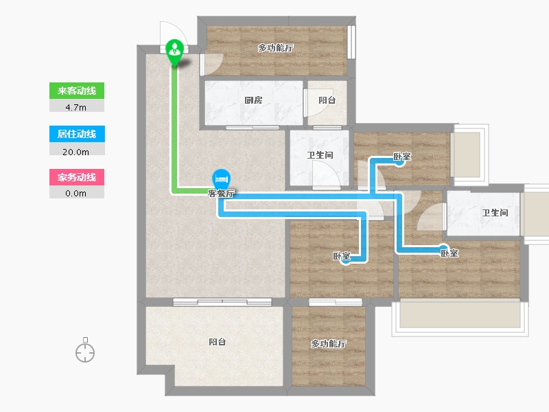 湖南省-衡阳市-合兴中心城-72.61-户型库-动静线