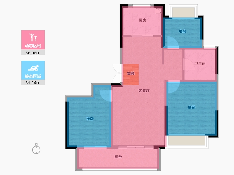 江苏省-常州市-牡丹学府-80.81-户型库-动静分区