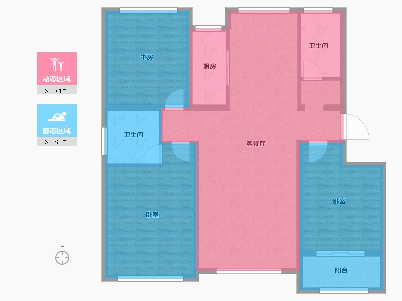 山东省-潍坊市-绿城水郡-113.00-户型库-动静分区