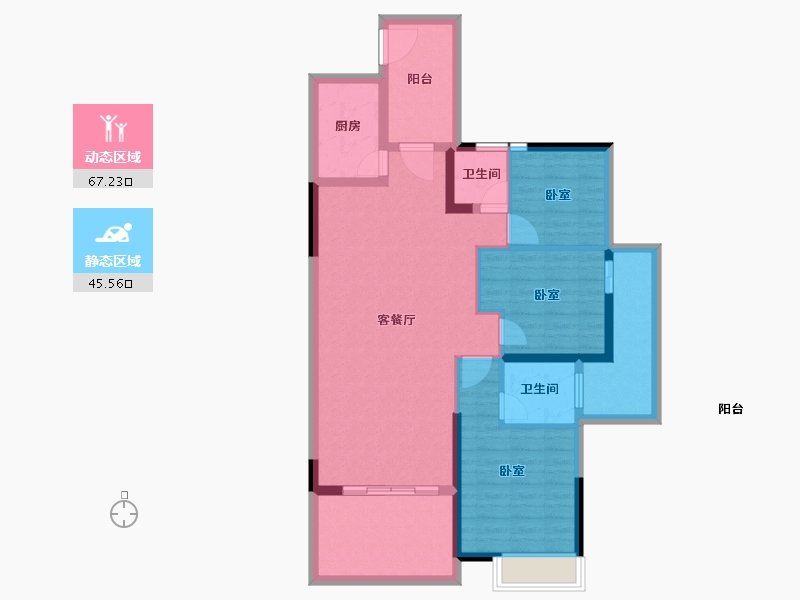 广东省-汕头市-海璇明珠-100.60-户型库-动静分区