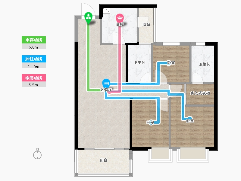 湖南省-邵阳市-邵阳恒大华府-87.41-户型库-动静线