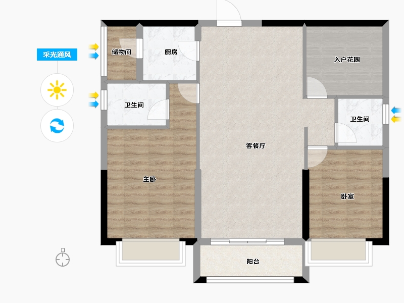 广东省-肇庆市-海伦堡海伦印象-90.01-户型库-采光通风