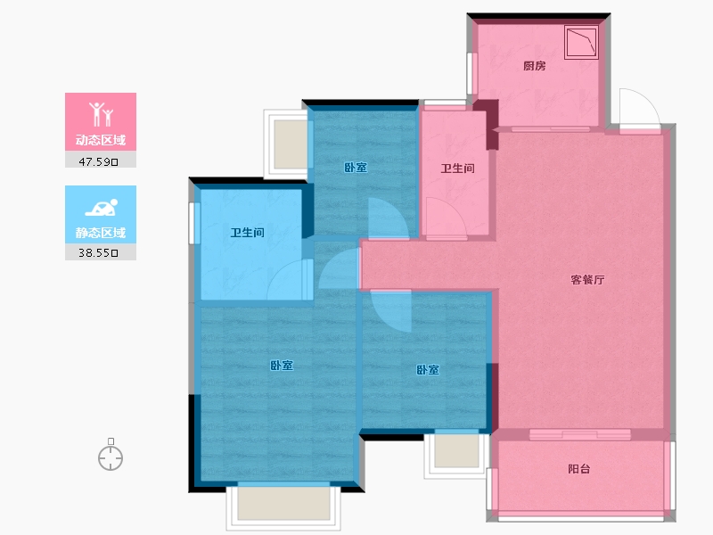 广东省-佛山市-恒大御湖郡-77.00-户型库-动静分区