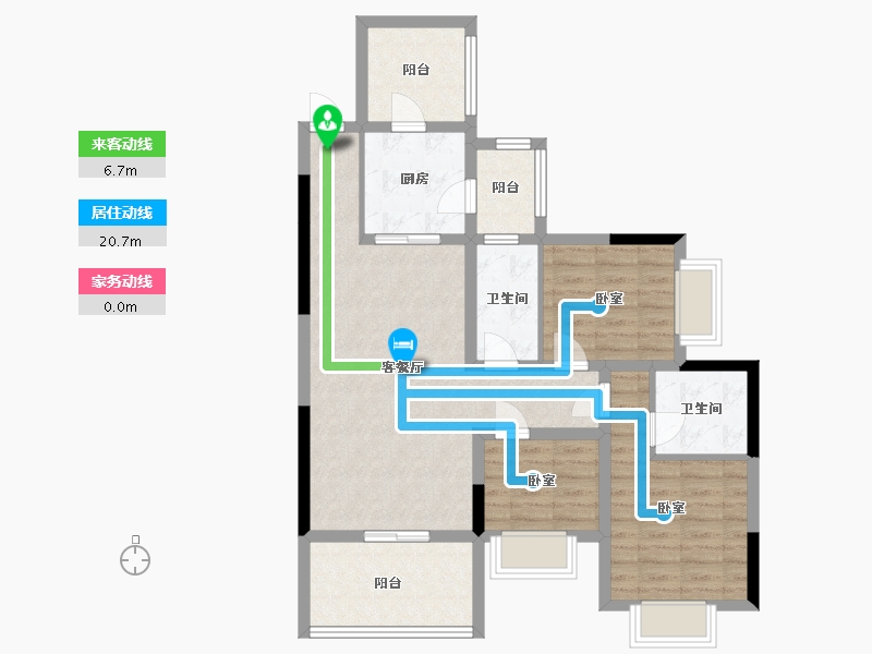 湖南省-株洲市-春藤公馆-87.12-户型库-动静线