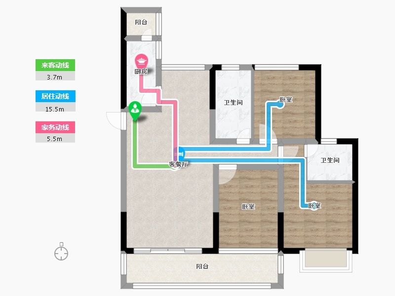 广东省-江门市-逸朗华府-81.00-户型库-动静线