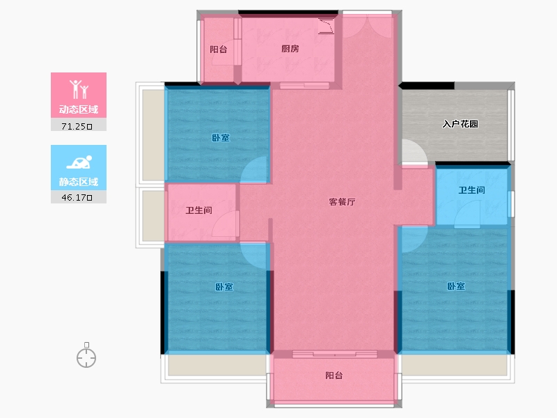 广东省-广州市-保利紫山花园-115.00-户型库-动静分区