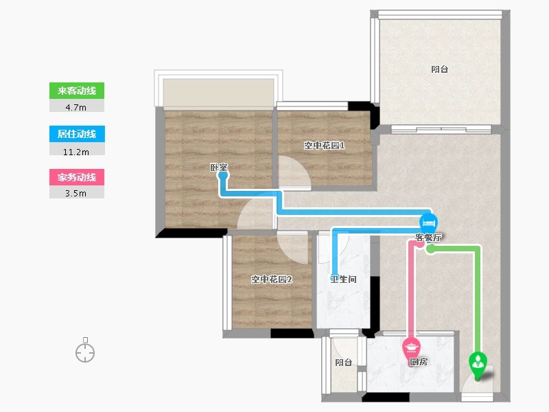 广东省-江门市-新熙花园-61.00-户型库-动静线