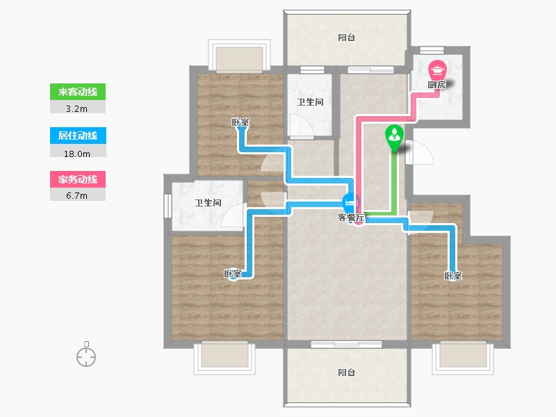 河南省-信阳市-息县美好生活家园-88.00-户型库-动静线