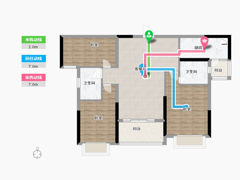 广东省-佛山市-恒大御湖郡-87.00-户型库-动静线