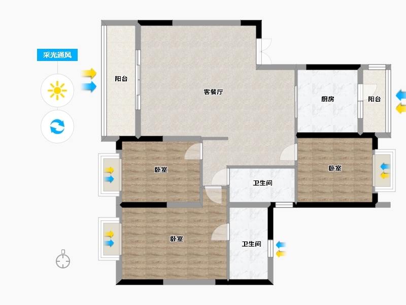 湖北省-武汉市-光谷创新天地-110.38-户型库-采光通风