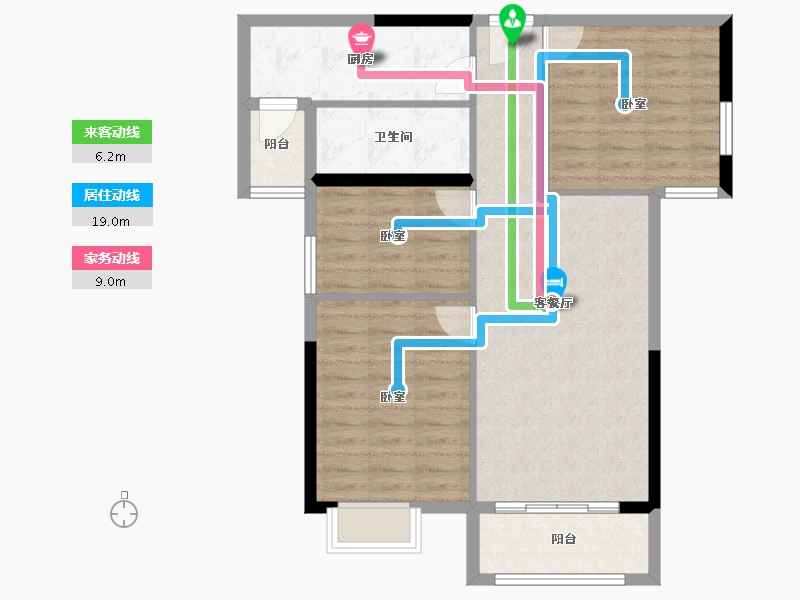 湖北省-黄石市-星秀江南-80.85-户型库-动静线