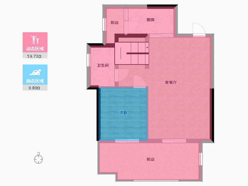 湖南省-长沙市-楚天郡府-62.81-户型库-动静分区