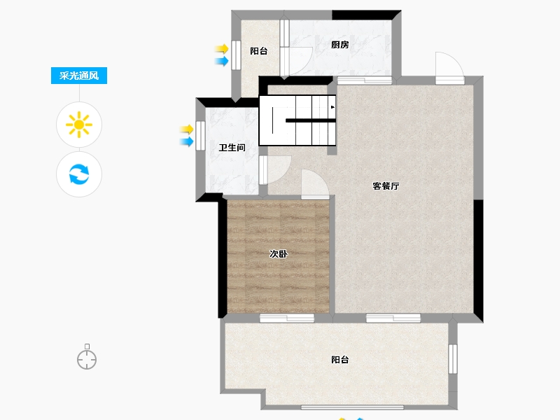 湖南省-长沙市-楚天郡府-62.81-户型库-采光通风