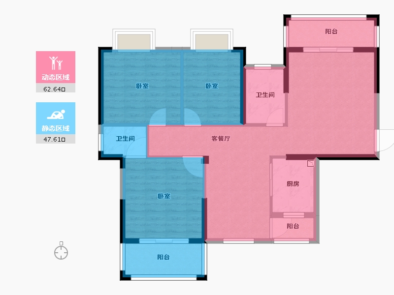 湖北省-咸宁市-双峰新城-99.27-户型库-动静分区