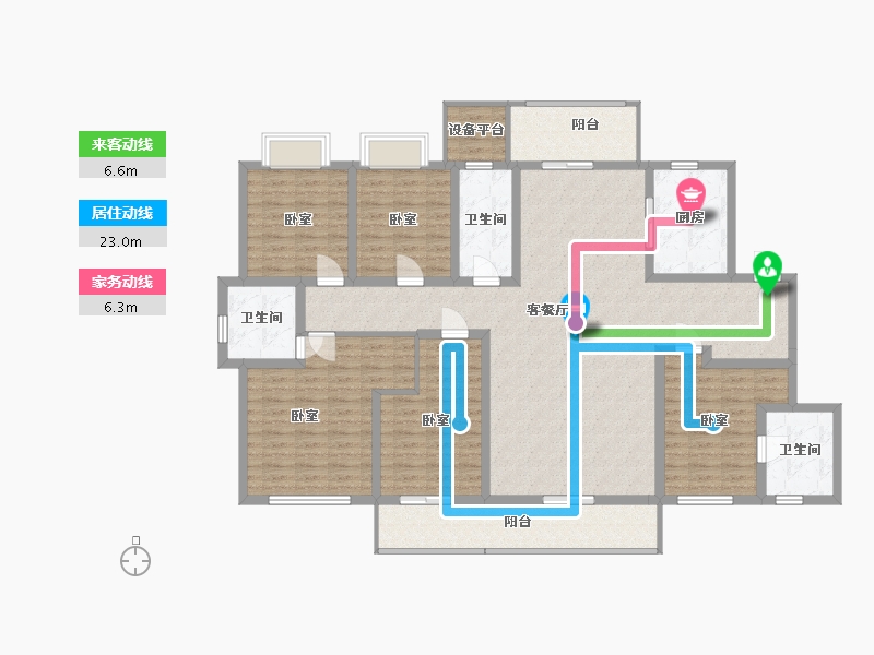 湖南省-株洲市-高科万丰上院湖韵-160.46-户型库-动静线