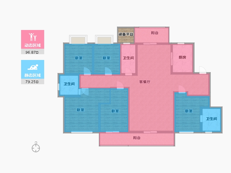 湖南省-株洲市-高科万丰上院湖韵-160.46-户型库-动静分区