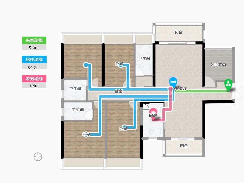 广东省-广州市-保利紫山花园-135.22-户型库-动静线