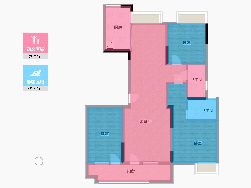 湖北省-武汉市-融创融公馆-97.17-户型库-动静分区