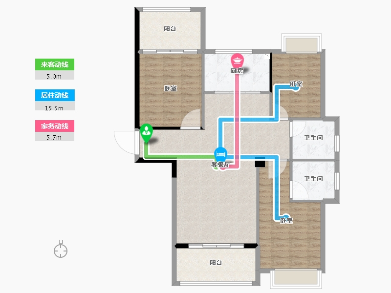 广东省-汕头市-和平金丰广场-109.78-户型库-动静线