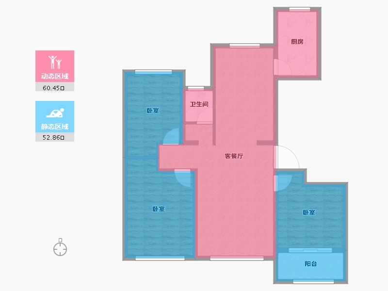 山东省-潍坊市-绿城水郡-102.00-户型库-动静分区