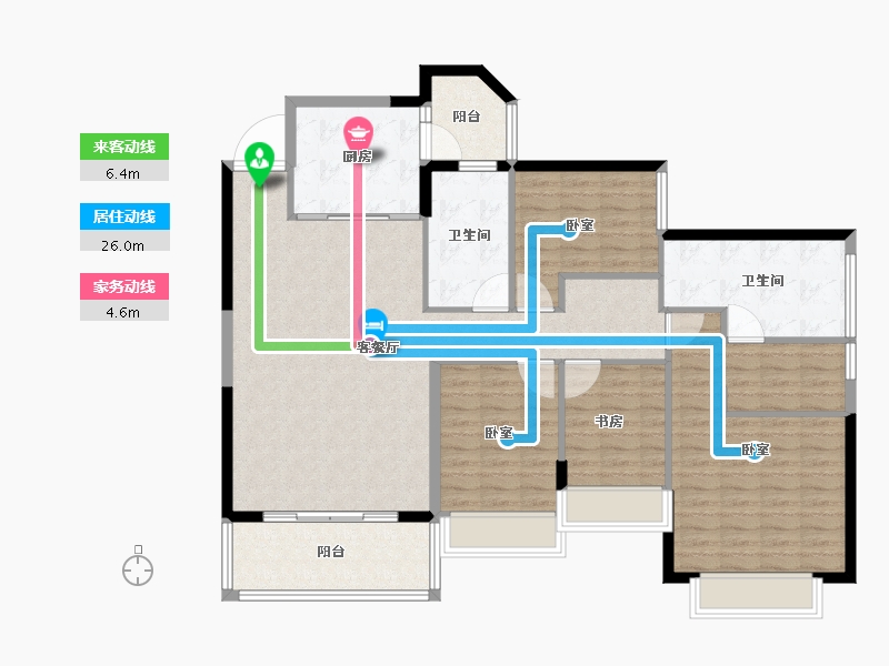 广东省-江门市-江门恒大悦珑湾-127.00-户型库-动静线