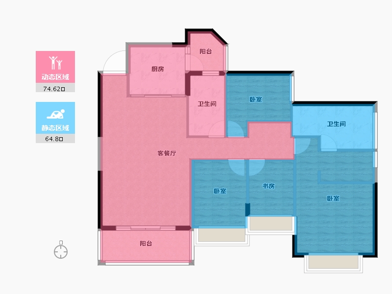 广东省-江门市-江门恒大悦珑湾-127.00-户型库-动静分区