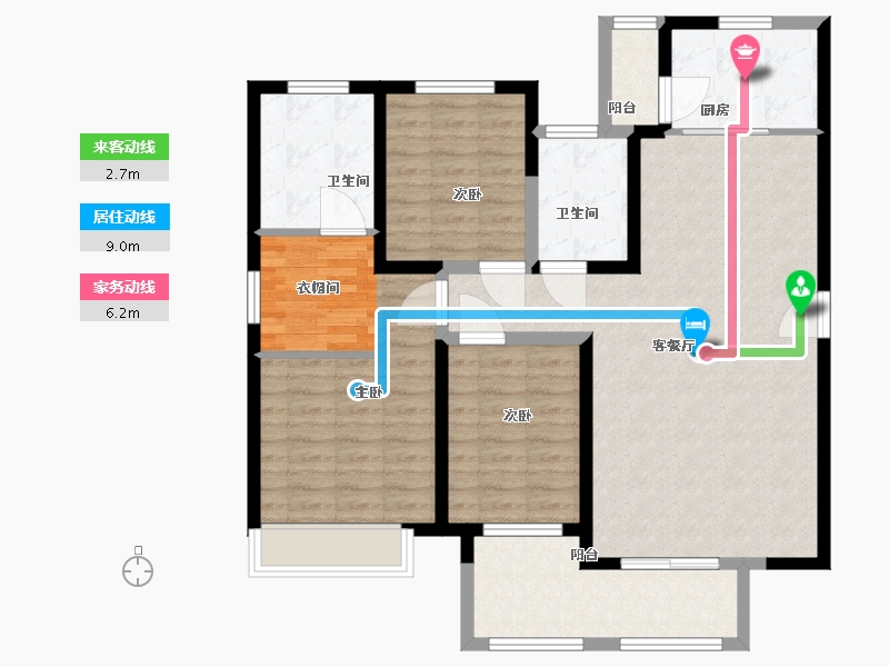 湖北省-武汉市-禹洲翡丽公馆3期-106.01-户型库-动静线