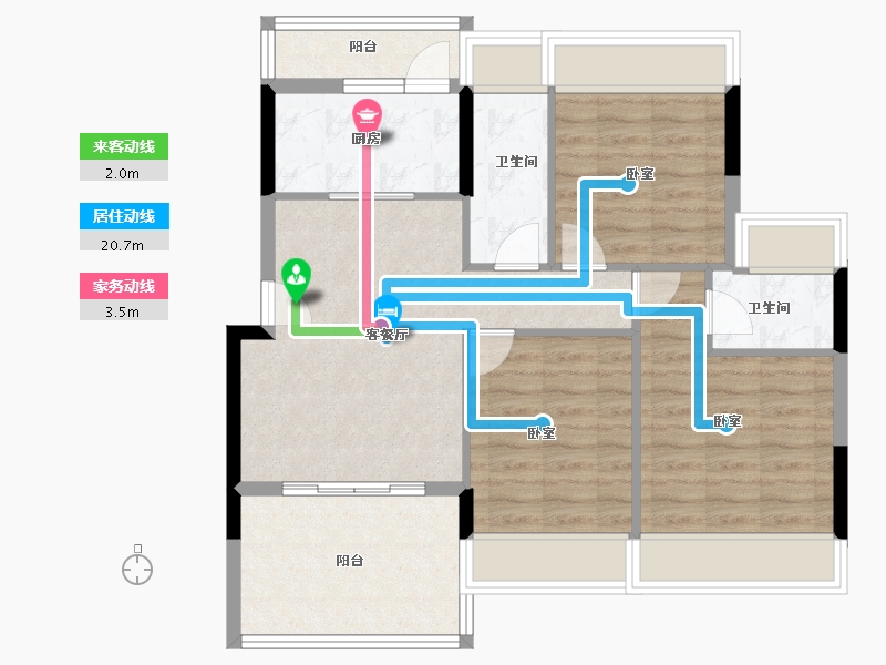 广东省-江门市-雅景·富怡苑-79.20-户型库-动静线