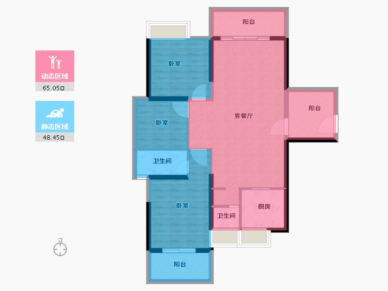 广东省-汕头市-海璇明珠-102.20-户型库-动静分区