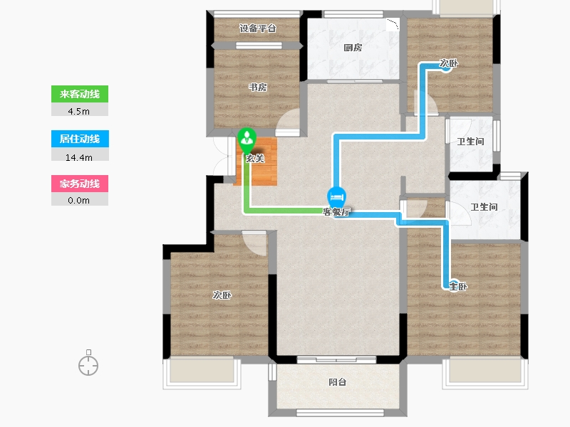 安徽省-宿州市-金皖御景兰庭-107.99-户型库-动静线