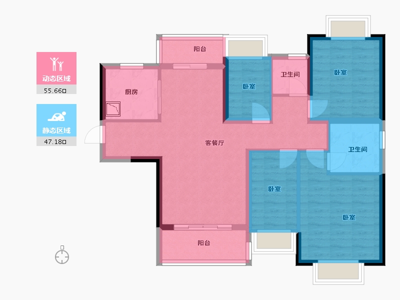 广东省-佛山市-恒大御湖郡-91.05-户型库-动静分区