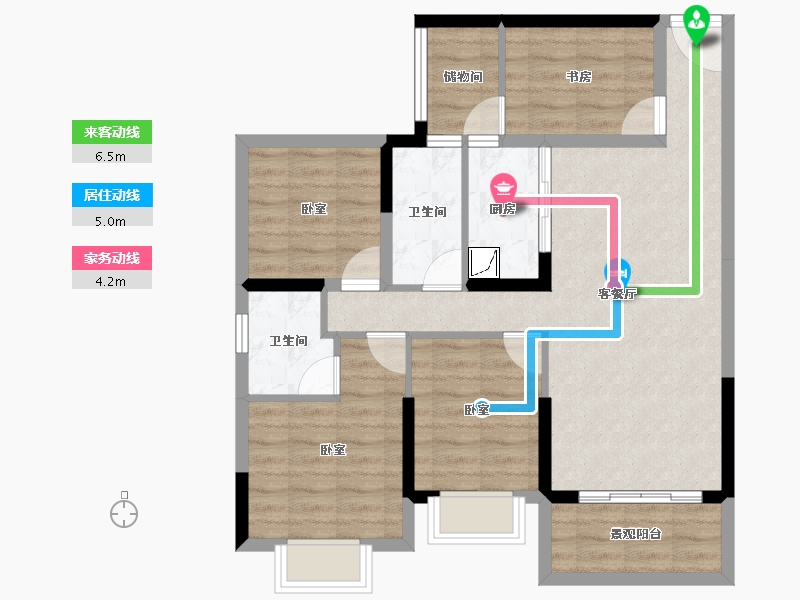 广东省-湛江市-科恒·荟景湾-84.55-户型库-动静线