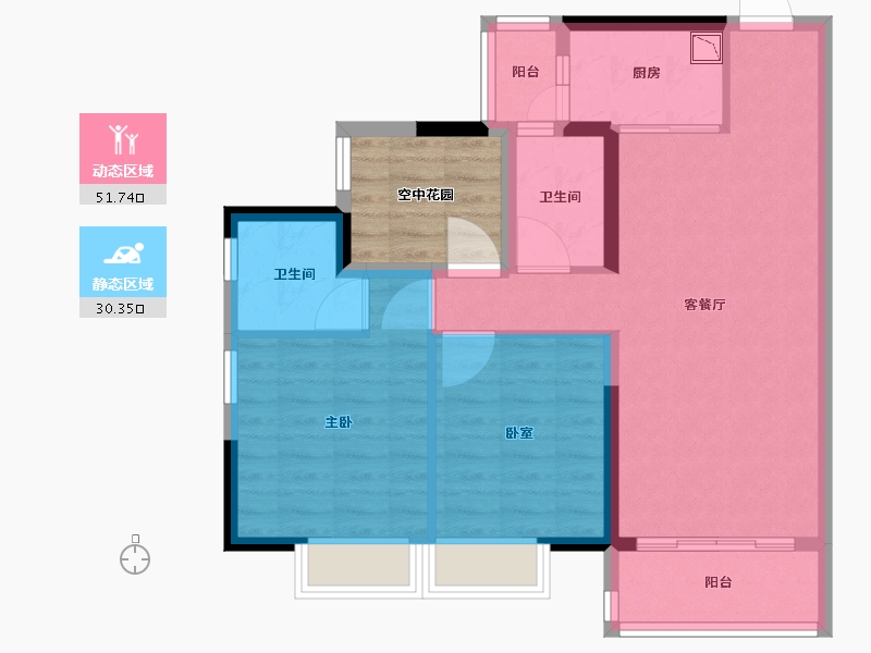 广东省-广州市-龙湖春江名城-79.01-户型库-动静分区