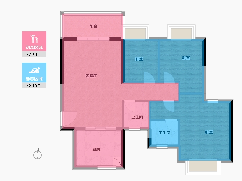 广东省-佛山市-恒大御湖郡-78.09-户型库-动静分区