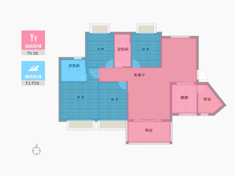 广东省-江门市-江门恒大悦珑湾-110.16-户型库-动静分区