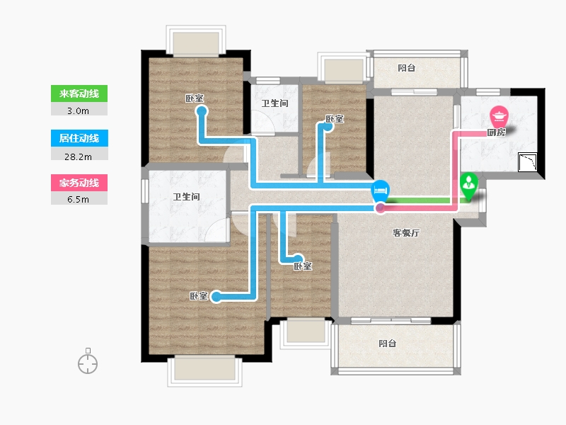 广东省-佛山市-恒大御湖郡-100.00-户型库-动静线