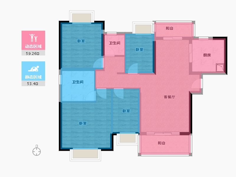 广东省-佛山市-恒大御湖郡-100.00-户型库-动静分区