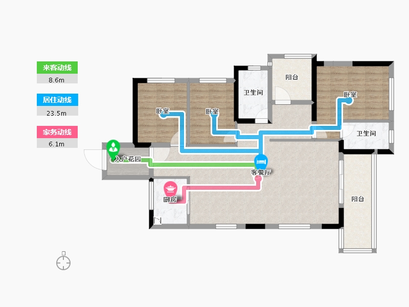 广东省-江门市-富力·南湖壹品-109.00-户型库-动静线