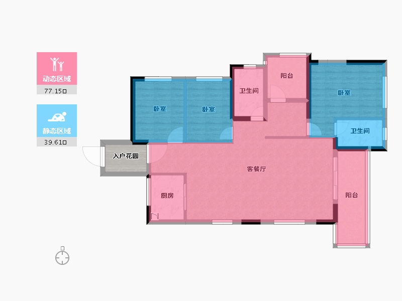 广东省-江门市-富力·南湖壹品-109.00-户型库-动静分区