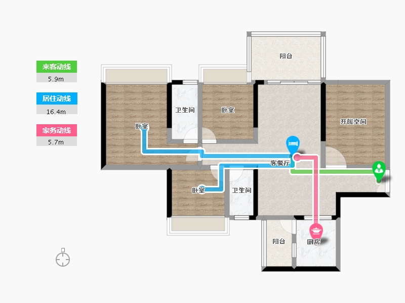 广东省-湛江市-康馨嘉园-109.21-户型库-动静线