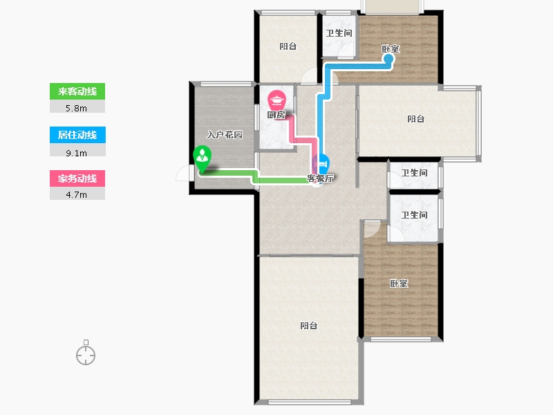 广东省-汕头市-海湾一城-160.25-户型库-动静线