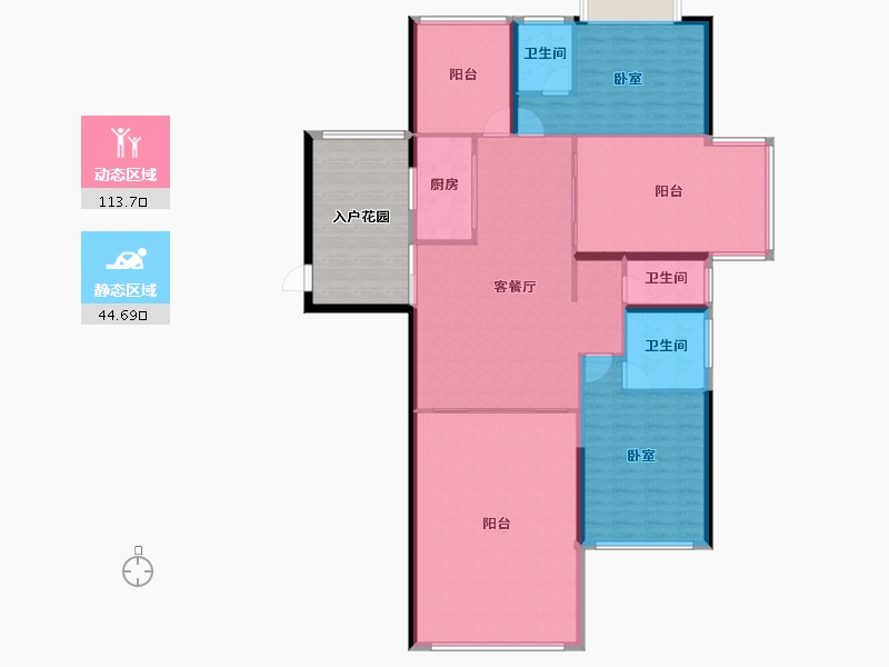 广东省-汕头市-海湾一城-160.25-户型库-动静分区