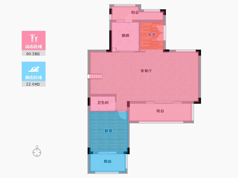 湖南省-长沙市-湘江富力城-102.22-户型库-动静分区